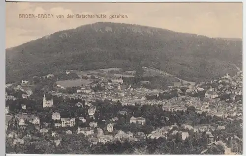 (12378) AK Baden-Baden, Panorama, Feldpost 1915