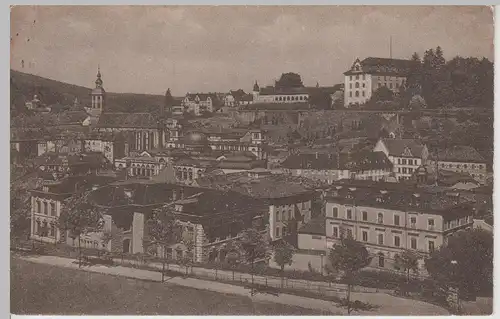 (113818) AK Baden Baden von der Friedrichshöhe, Kirche 1915