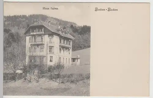 (108939) AK Baden Baden, Haus Salem, bis 1905