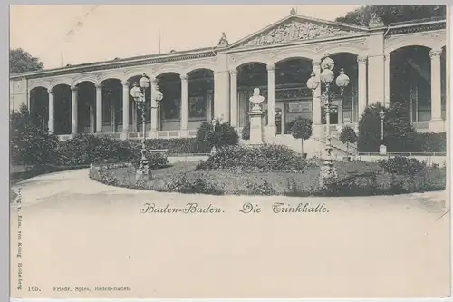 (101465) AK Baden Baden, Trinkhalle, bis 1905