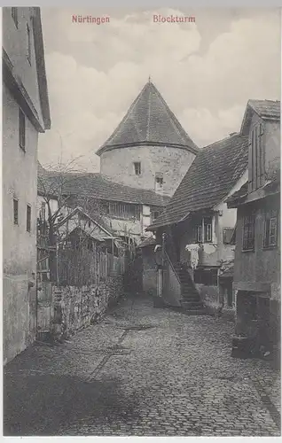 (99071) AK Nürtingen, Blockturm, vor 1945