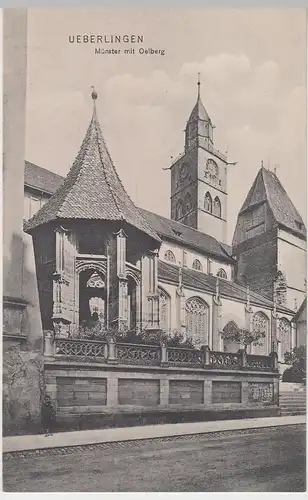 (99055) AK Überlingen, Münster mit Oelberg, vor 1945