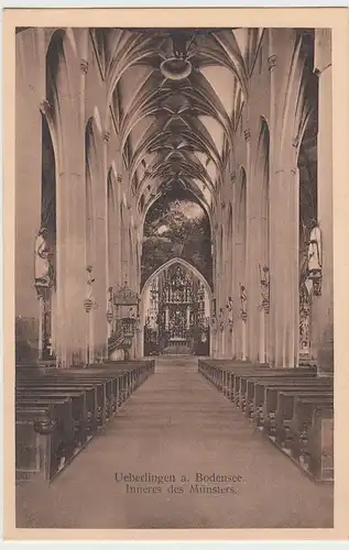 (99054) AK Überlingen, Inneres des Münsters, vor 1945