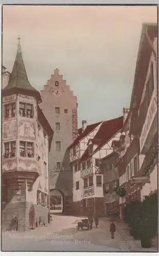 (99051) Foto AK Meersburg am Bodensee, Obertor-Partie, coloriert vor 1930