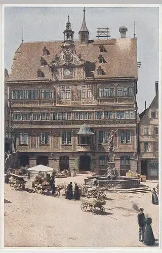 (99044) AK Tübingen, Rathaus, Farben-Foto vor 1945