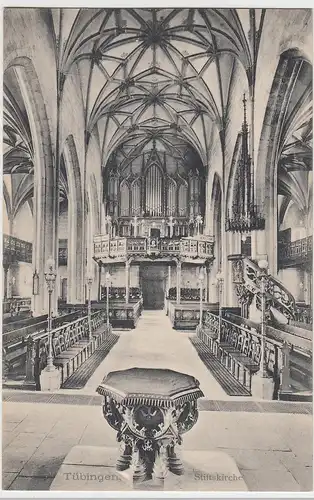 (99042) AK Tübingen, Stiftskirche Inneres, um 1910