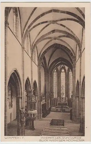 (99006) AK Wimpfen, Inneres der Stiftskirche, vor 1945