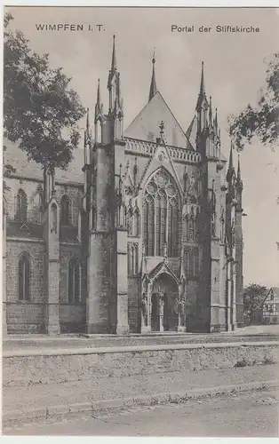 (99005) AK Wimpfen, Portal der Stiftskirche, um 1910