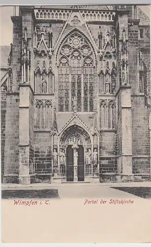 (99004) AK Wimpfen, Portal der Stiftskirche, vor 1905