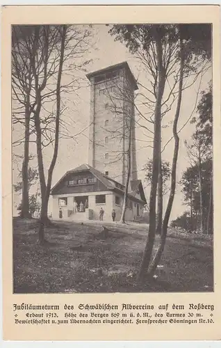 (98917) AK Roßberg (Schwäbische Alb), Jubiläumsturm, 1916