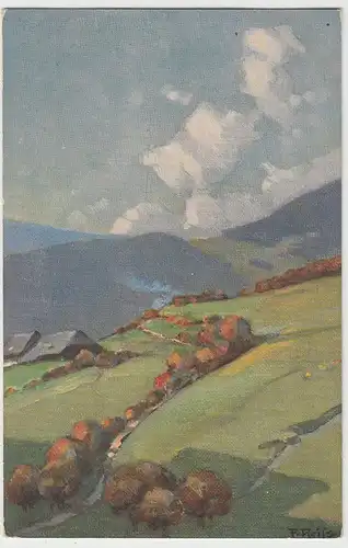 (98523) Künstler AK Fr. Reiss: Herbst im Schwarzwald, vor 1945