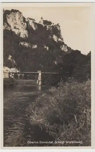 (9843) Foto AK Beuron, Schloss Werenwag, vor 1945