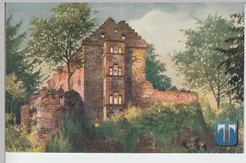 (98134) Künstler AK G. Rothgeb: Minneburg im Neckartal, vor 1945