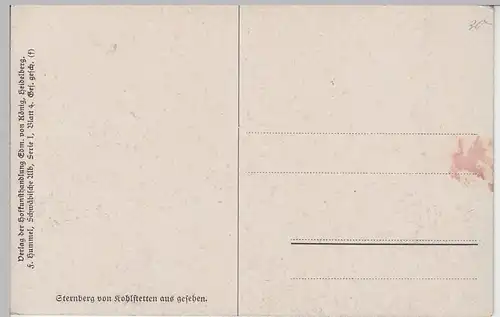 (98107) Künstler AK F. Hummel: Sternberg von Kohlstetten aus gesehen,