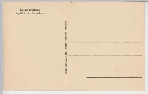 (98104) AK Lorch (Württ.), Kapitäl in der Klosterkirche, vor 1945