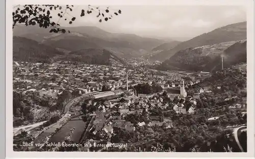 (98093) Foto AK Hinteres Murgtal, Blick vom Schloss Eberstein