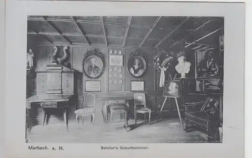 (98051) AK Marbach a.N., Schillers Geburtszimmer, 1909