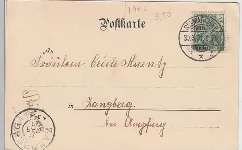 (98016) AK Gruss aus Sigmaringen, 1901