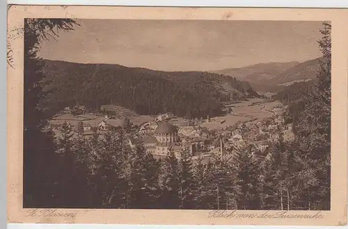 (97688) AK St. Blasien, Blick von der Luisenruhe, Sonderstempel 1928