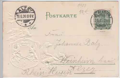 (97685) AK Gruß aus St. Blasien, Schwarzwald, Kloster, Prägekarte 1900