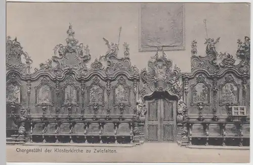 (97616) AK Zwiefalten, Münster, Klosterkirche, Chorgestühl, vor 1945