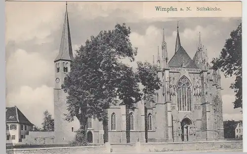 (97473) AK Bad Wimpfen, Stiftskirche, vor 1945