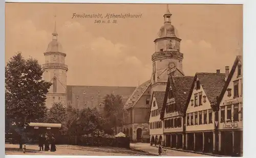 (97422) AK Freudenstadt, Stadtkirche, Konditorei, vor 1945