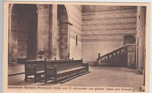 (97419) AK Kloster Alpirsbach, Klosterkirche, Gestühl, Treppe, vor 1945