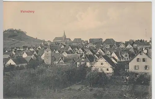 (97400) AK Weinsberg, Panorama mit Johanneskirche, vor 1945
