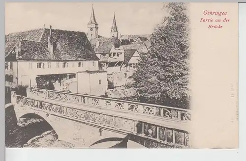 (97390) AK Öhringen, Brücke, Stiftskirche, bis 1905