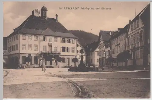 (97384) AK Murrhardt, Marktplatz, Rathaus, vor 1945