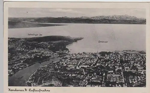 (97364) AK Konstanz, Bodensee, Luftbild, Panorama 1942