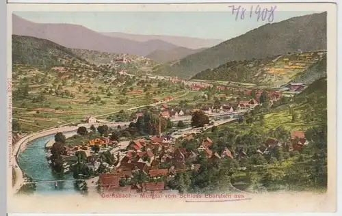 (9650) AK Gernsbach, Murgtal, Panorama, bis 1905