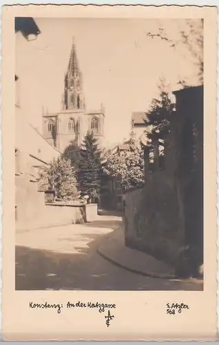 (96032) Foto AK Konstanz, Bodensee, Katzgasse, Münster, vor 1945