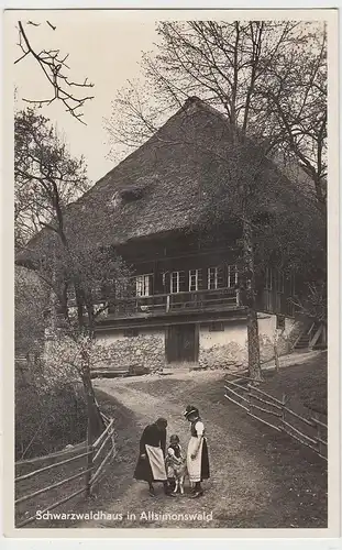 (96023) Foto AK Schwarzwaldhaus im Altsimonswald 1933-45