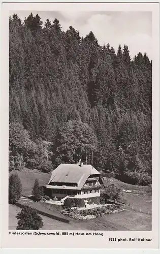 (96014) AK Hinterzarten, Schwarzwald, Haus am Hang 1950er