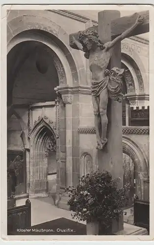 (95813) Foto AK Kloster Maulbronn, Cruzifix, vor 1945