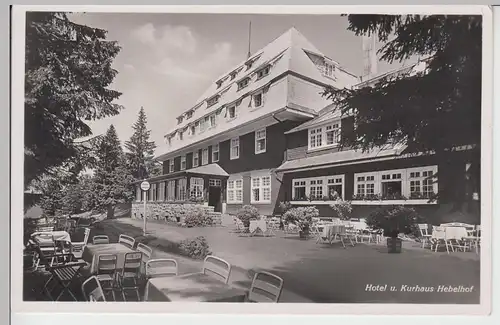 (95726) Foto AK Feldberg i. Schwarzwald, Kurhaus Hebelhof, vor 1945