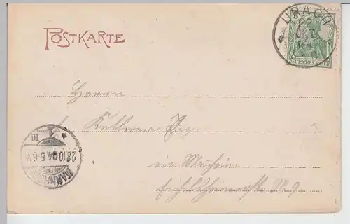 (95612) AK Urach, Ansicht mit Hohenurach, 1904