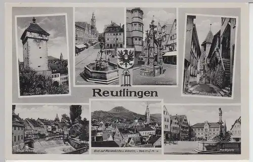 (95585) AK Reutlingen, Mehrbildkarte, vor 1945
