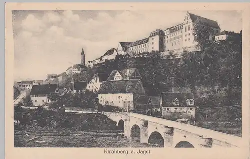 (95564) AK Kirchberg an der Jagst, Teilansicht, vor 1945