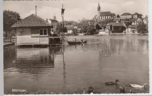 (95545) Foto AK Böblingen, Partie am Oberen See, 1960