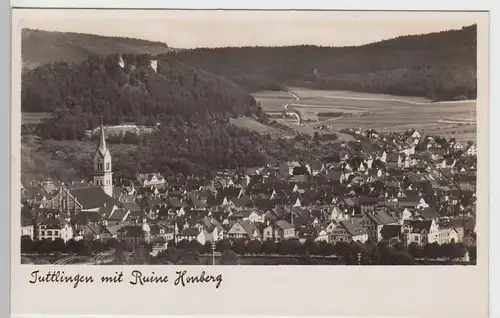 (95491) Foto AK Tuttlingen, Ansicht mit Ruine Honberg, vor 1945