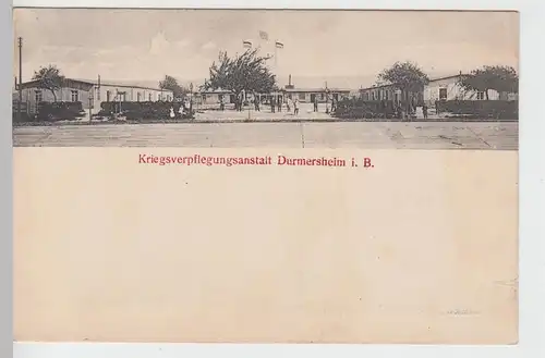 (95469) AK Durmersheim, Kriegsverpflegungsanstalt, Feldpostkarte