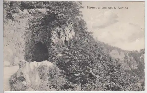 (89773) AK Albtal, Straßentunnel, 1909