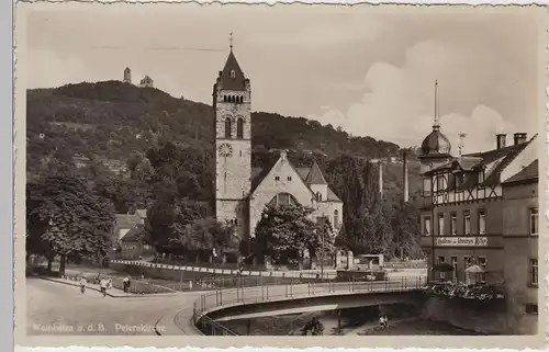 (87845) Foto AK Weinheim, Bergstraße, Peterskirche