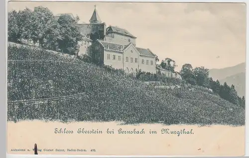 (87437) AK Schloss Eberstein bei Gernsbach im Murgtal, bis 1905