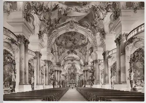 (87214) Foto AK Zwiefalten, Münster, Kirchenschiff 1971