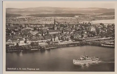 (85850) Foto AK Radolfzell am Bodensee, Panorama, Luftbild, vor 1945