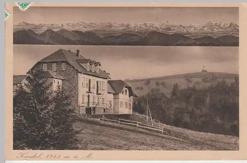 (85288) AK Kandel, Bergpanorama, Hotel u. Gasthaus, 1925